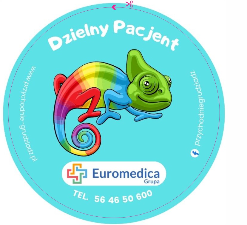 spady drukarskie i linia cięcia