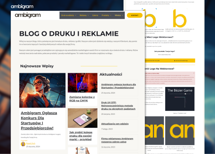 Przykładowa strona internetowa typu blog